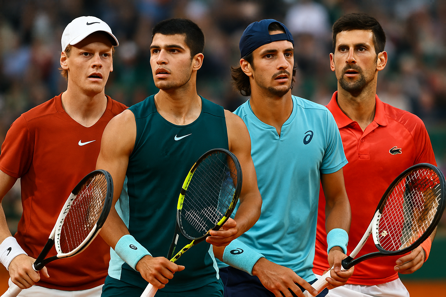 Semifinali Roland Garros 2025: focus su Sinner, Djokovic, Alcaraz e Musetti
